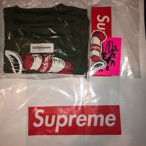 Cat in the Hat Olive Supreme Tee M